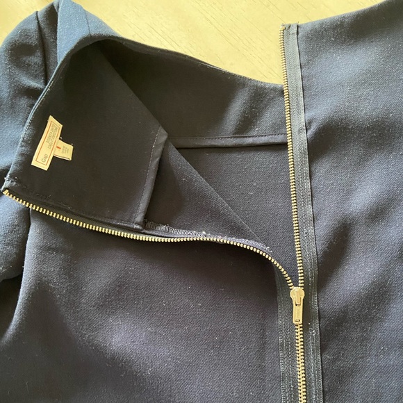 Gap Navy Shift Dress with Exposed Zipper - Picture 3 of 3